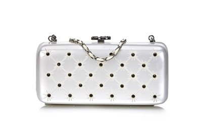 Lot 368 - Chanel Pearly White Minaudiere Chain Clutch Bag