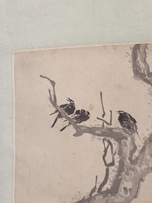 Lot 97 - A CHINESE PAINTING OF DUCKS.