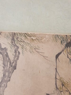 Lot 97 - A CHINESE PAINTING OF DUCKS.