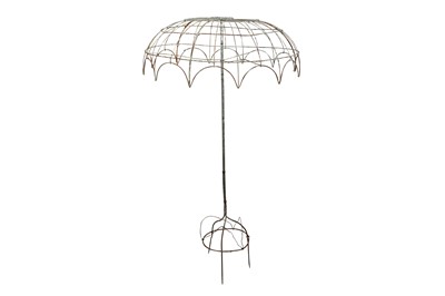 Lot 997 - A WIREWORK AND METAL ROSE ARBOUR, LATE 19TH/20TH CENTURY