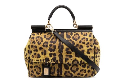 Lot 149 - Dolce & Gabbana Leopard Print Top Handle Bag
