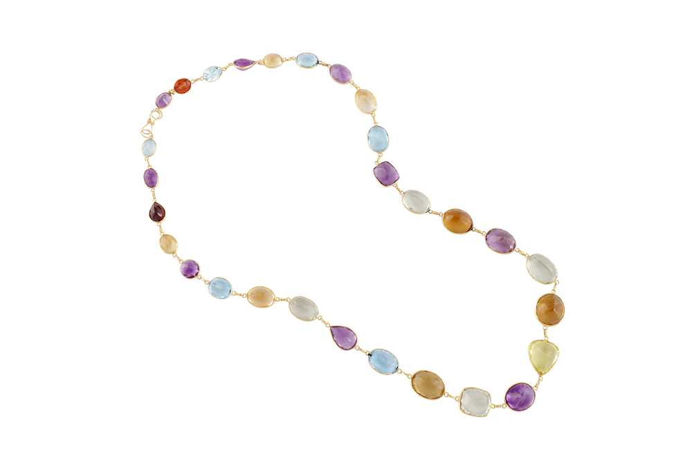Lot 177 - A multi-gem necklace