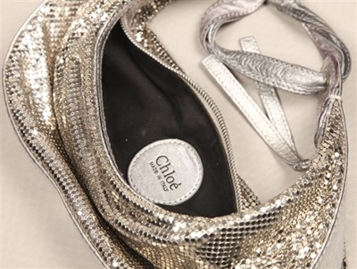 Lot 454 - Chloe Silver Chain Mesh Mini Hobo Bag