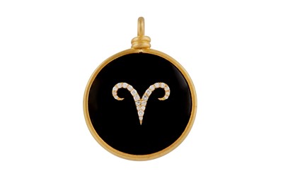 Lot 118 - A diamond-set Zodiac pendant