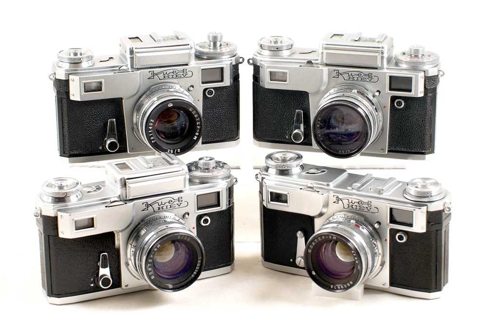 Lot 170 - Group of Soviet Kiev 4 Rangefinder Cameras.