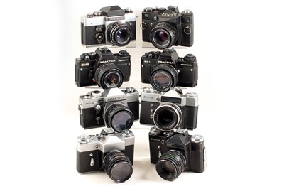 Lot 251 - Group of Zenith, Praktica & Other Cameras.