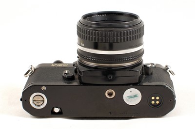 Lot 257 - Black Nikon FE2 with 50mm & 105mm Lenses.