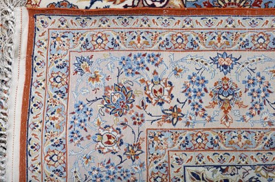 Lot 22 - AN EXTREMELY FINE PART SILK ISFAHAN RUG, CENTRAL PERSIA