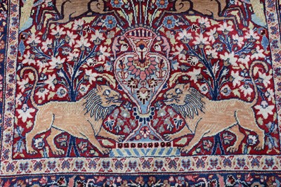 Lot 54 - AN ANTIQUE MESHED RUG, SOUTH PERSIA