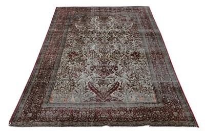 Lot 40 - A VERY FINE SILK KASHAN RUG, CENTRAL PERSIA
