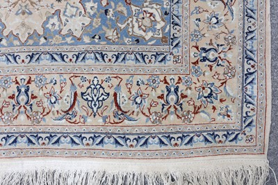 Lot 7 - A EXTREMELY FINE PART SILK NAIN RUG, CENTRAL PERSIA