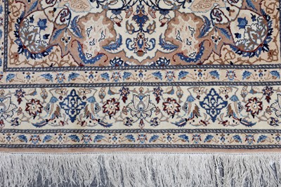 Lot 13 - AN EXTREMELY FINE PART SILK NAIN RUG, CENTRAL PERSIA