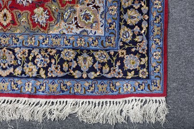 Lot 80 - AN EXTREMELY FINE PART SILK ISFAHAN RUG, CENTRAL PERSIA