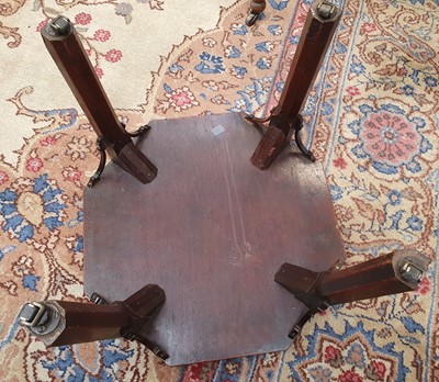 Lot 181 - A GEORGE III MAHOGANY OCTAGONAL BRASS BOUND WINE COOLER