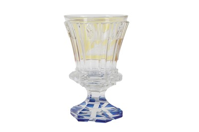 Lot 106 - A BOHEMIAN GLASS GOBLET, 19TH CENTURY