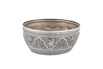 Lot 155 - A late 19th century Siamese (Thai) unmarked silver bowl, Northern Thailand circa 1880