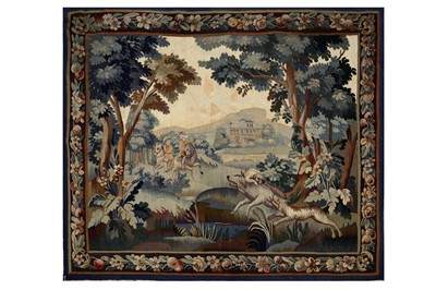 Lot 328 - A FRENCH AUBUSSON VERDURE TAPESTRY, 20TH CENTURY