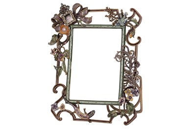 Lot 975 - A LIMITED EDITION ENAMELLED METAL FRAME BY JAY STRONGWATER, (B 1960, AMERICAN)
