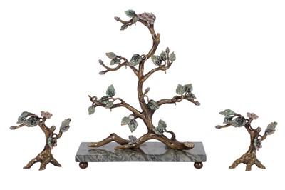 Lot 982 - A LIMITED EDITION ENAMELLED METAL JEWELLERY STAND, POSSIBLY FROM THE GROTTO COLLECTION BY JAY STRONGWATER (B 1960, AMERICAN)