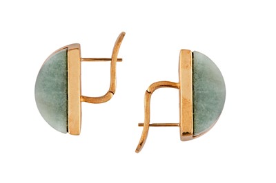 Lot 87 - A pair of demi-lune earrings