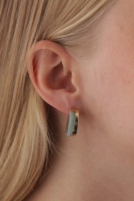 Lot 87 - A pair of demi-lune earrings