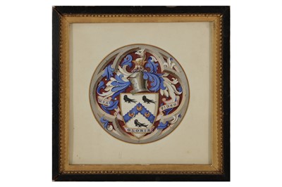 Lot 679 - A DESIGN FOR A COAT OF ARMS FOR THE WATSON FAMILY, LATE 19TH CENTURY