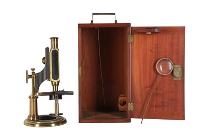 Lot 551 - A BRASS UNIVERSAL MICROSCOPE BY SMITH AND BECK, LATE 19TH CENTURY