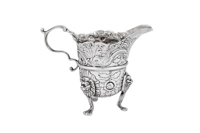 Lot 662 - A George II Irish sterling silver cream jug, Dublin circa 1750 by Samuel Walker (active 1731-69)