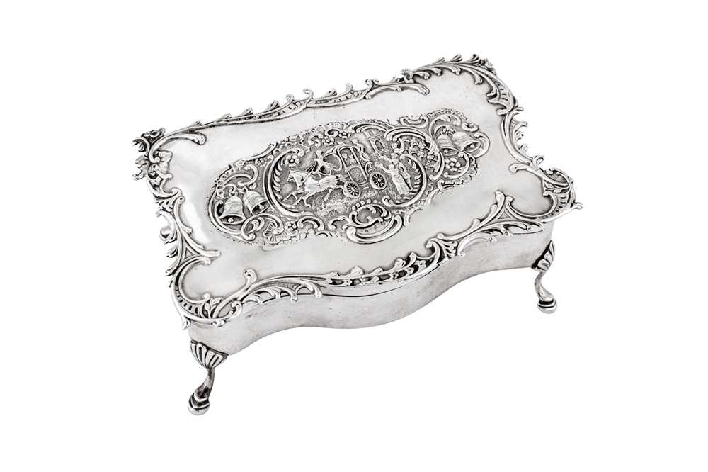 Lot 76 - An Edwardian sterling silver jewellery casket, London 1903 by William Comyns