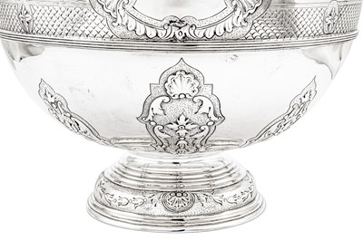Lot 569 - A George V sterling silver punch bowl, Sheffield 1913 by Garrard and Co
