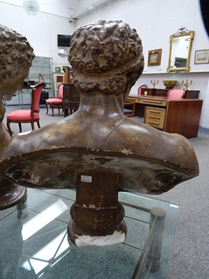 Lot 53 - A PLASTER LIBRARY BUST OF HERMES, AFTER THE ANTIQUE,  BY D BRUCCIANI AND CO