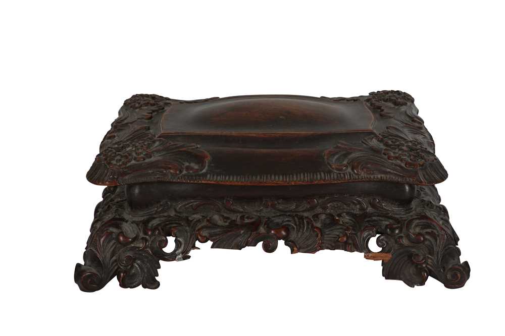 Lot 268 - AN ITALIAN WALNUT CASKET, 19TH CENTURY