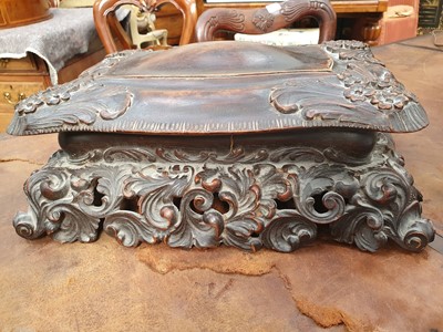 Lot 268 - AN ITALIAN WALNUT CASKET, 19TH CENTURY