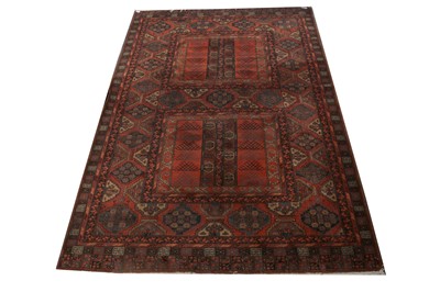 Lot 354 - A MACHINE MADE RUG OF CLASSIC YOMUT DESIGN