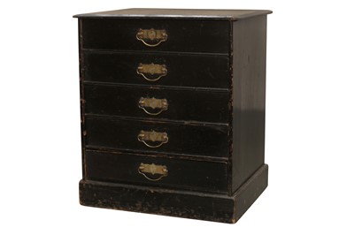 Lot 197 - AN EBONISED VICTORIAN AESTHETIC MOVEMENT 'MOZART' TABLETOP MUSIC CHEST BY HENRY STONE & CO