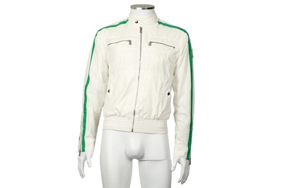 Lot 254 - Dolce & Gabbana White Nylon Bomber Jacket - Size 44