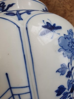 Lot 546 - A CHINESE BLUE AND WHITE BALUSTER 'LADIES' VASE.