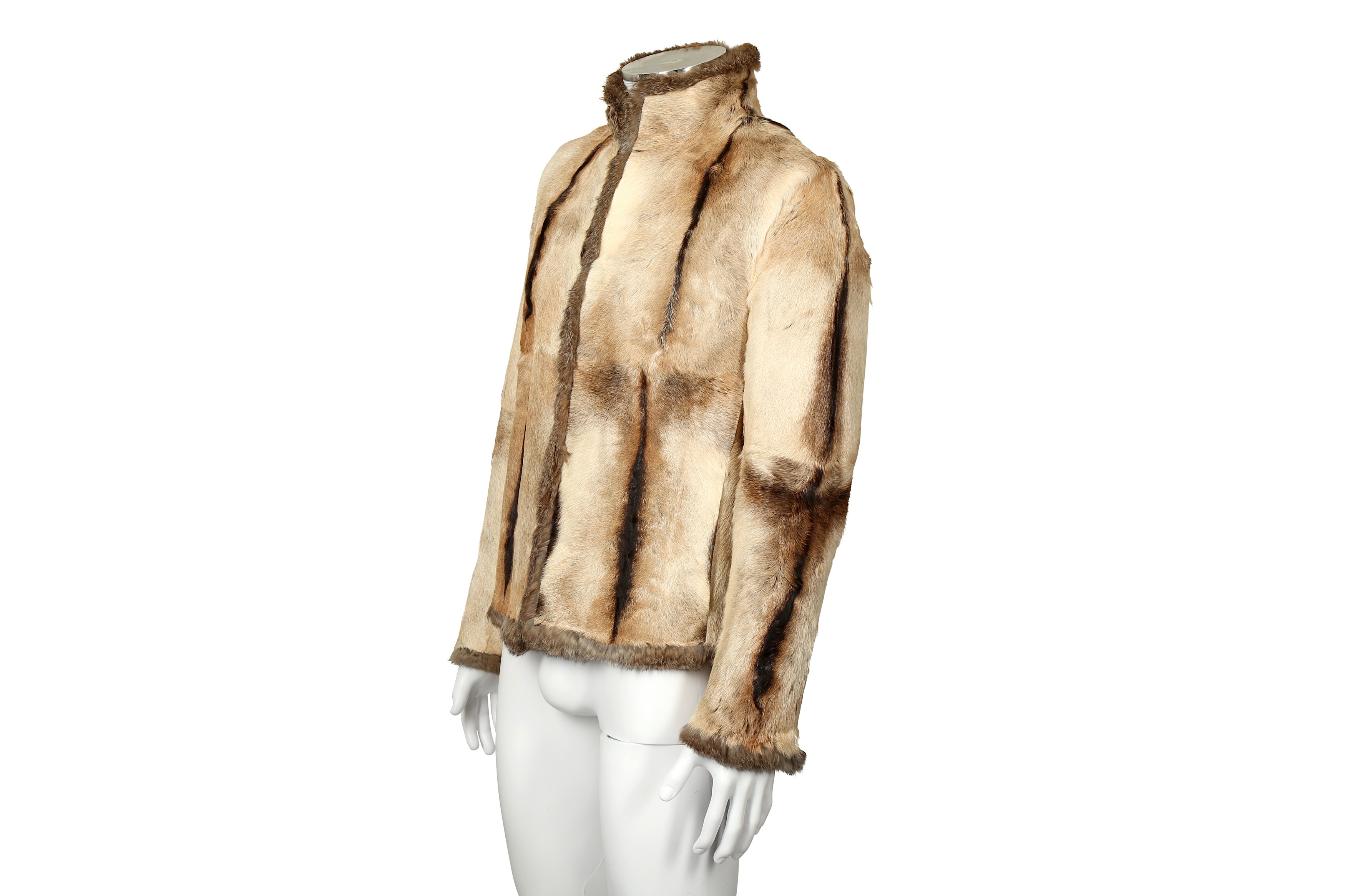 Lot 107 - Gucci Brown Reversible Fur Jacket - Size 46