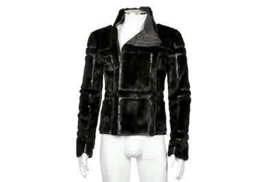 Lot 211 - Gucci Black Mink Fur Jacket - Size 44