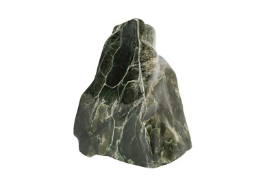 Lot 323 - AN EXCEPTIONALLY LARGE BOULDER OF POLISHED JADE, PAKISTAN