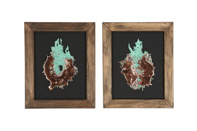 Lot 331 - A PAIR OF COPPER SPLASH FORMATIONS, MICHIGAN, US