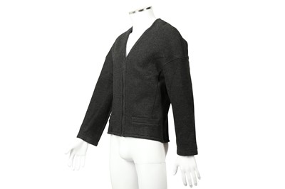 Lot 31 - Thierry Mugler Grey Wool V Neck Jacket - Size 38
