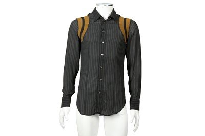 Lot 85 - Jean Paul Gaultier Homme Navy Silk Stripe Shirt