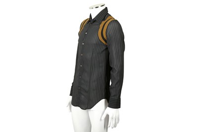 Lot 85 - Jean Paul Gaultier Homme Navy Silk Stripe Shirt