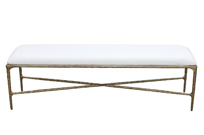 Lot 1047 - PURE WHITE LINES, A CONTEMPORARY BENCH FROM THE PASADENA RANGE