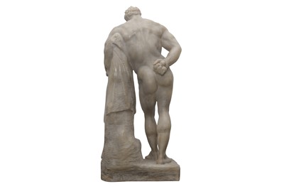 Lot 112 - PURE WHITE LINES, AFTER THE ANTIQUE, A CLASSICAL SCULPTURE OF THE FARNESE HERCULES
