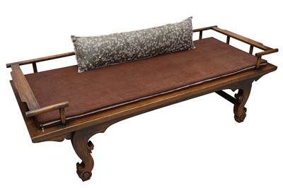Lot 469 - A CHINESE HARDWOOD DAY BED, 20TH CENTURY