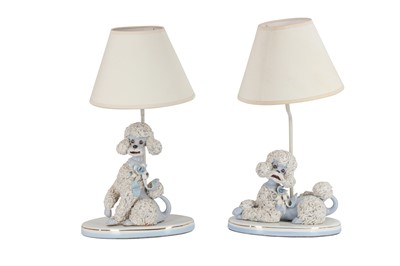 Lot 1109 - TWO CONTINENTAL POTTERY TABLE LAMPS, CIRCA 1950S