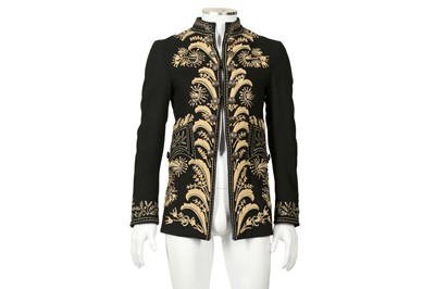 Lot 177 - Dolce & Gabbana Black Baroque Military Coat - Size 44
