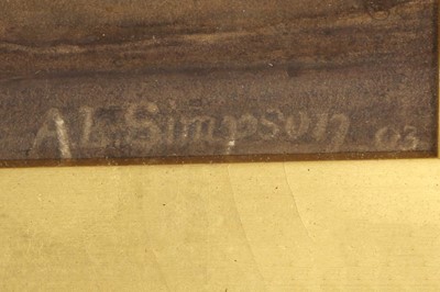 Lot 467 - A.L. Simpson, 19th Century British, interior...